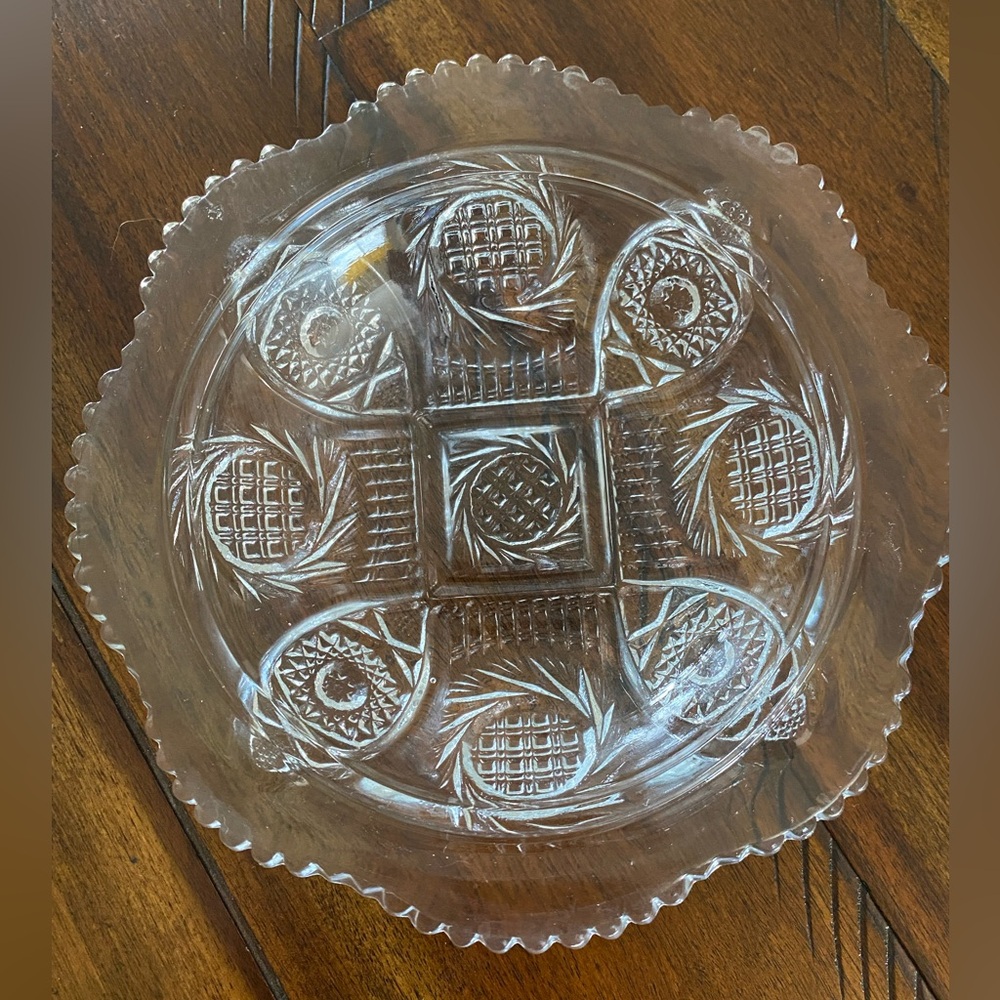 Vintage L.E. Smith Sunburst Pressed Clear Glass Round Covered Butter Dish Retro - Picture 5 of 11